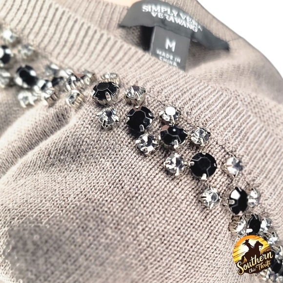 Simply Vera Vera Wang - Medium Gray Long Sleeve Sweater - Picture 3 of 5